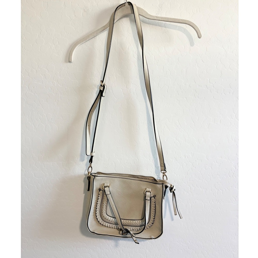Sole Society Beige Destin Convertible Crossbody Shoulder Bag Flap Detail